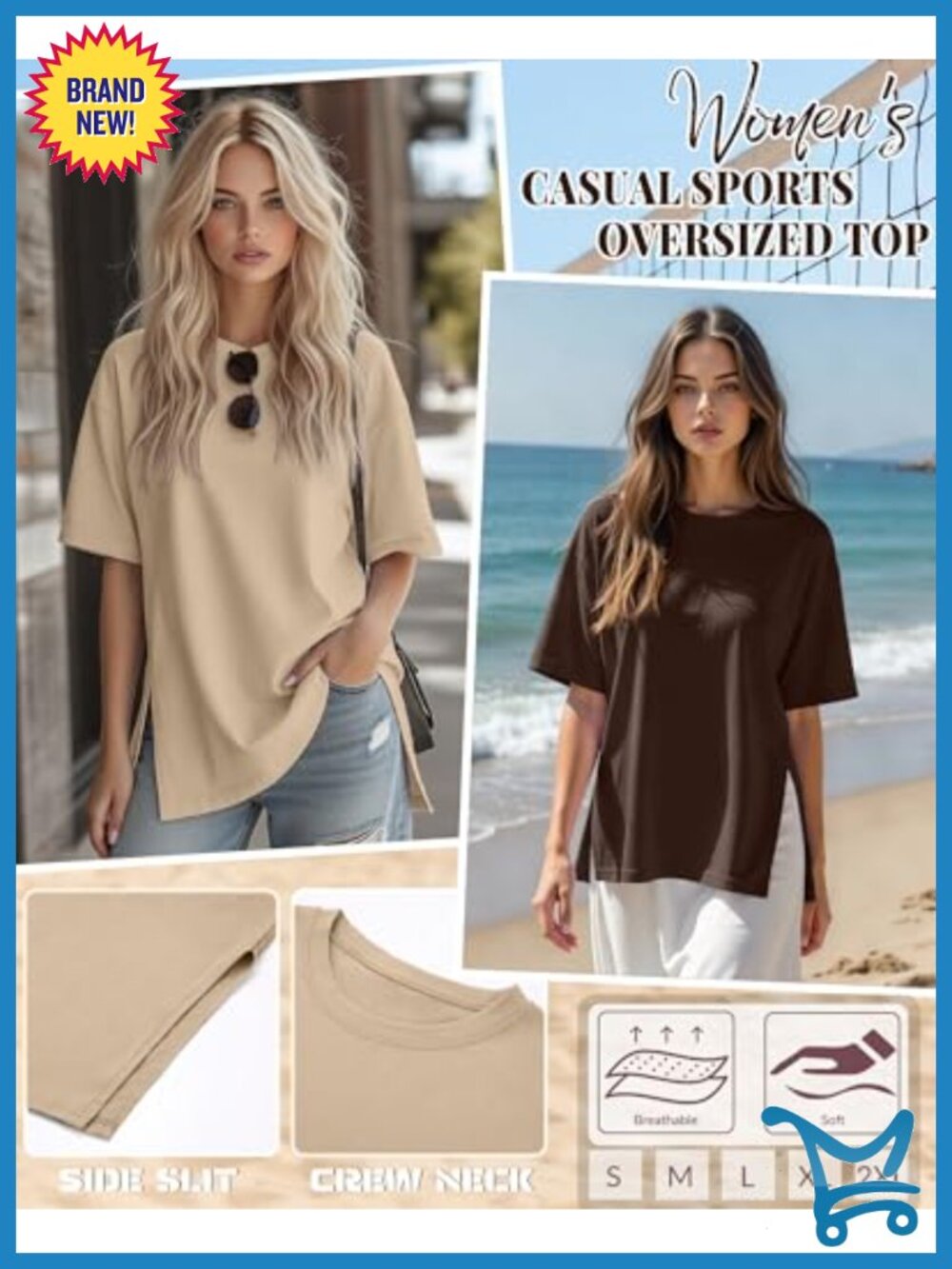 3 Pack Oversized Workout T Shirts Loose Fit Crewneck Summer Basic Tees - Picture 3 of 6